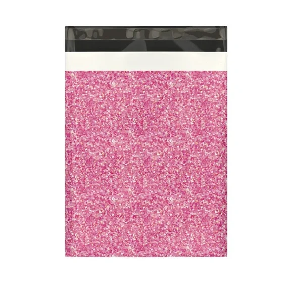 25 10X13 Poly Mailers, Pink Glitter, Shipping Envelopes, PRICE IS FIRM - Picture 6 of 6